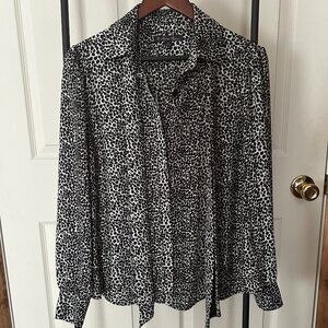 Brooks Brothers Leopard Print Blouse